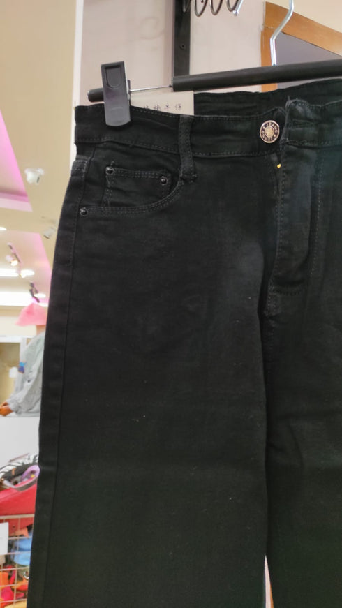 Black Bottom Ripped Denim Jeans